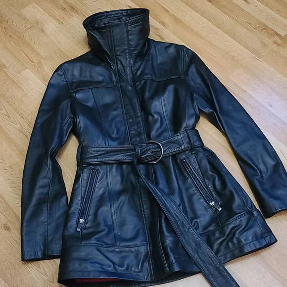 Leather Jacket with belt with Thinsulate Ling size M Excell condition - Picture 6 of 10